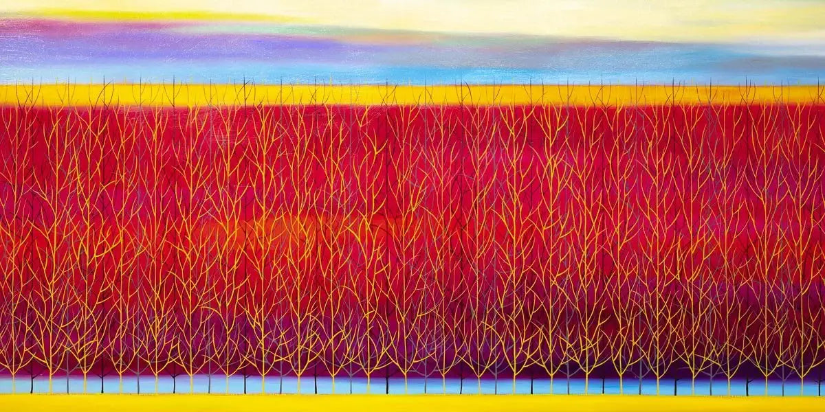 Into the Pink Zone - Original - SOLD by artist Mary Johnston - Wyecliffe Galleries