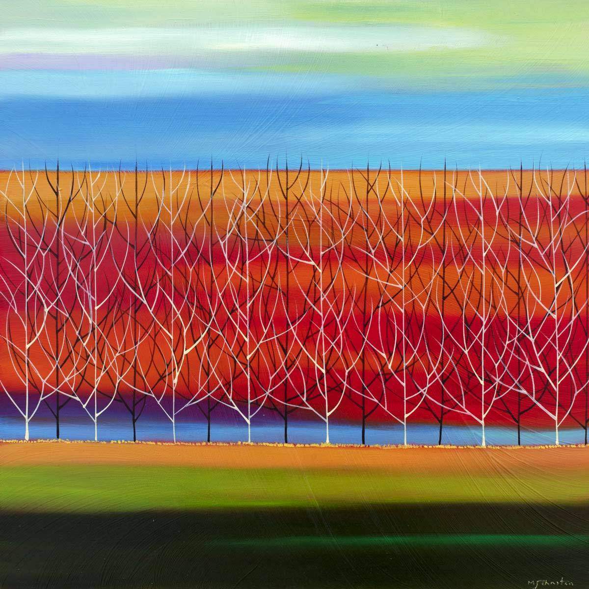 Orange Glow - Original - SOLD by artist Mary Johnston - Wyecliffe Galleries