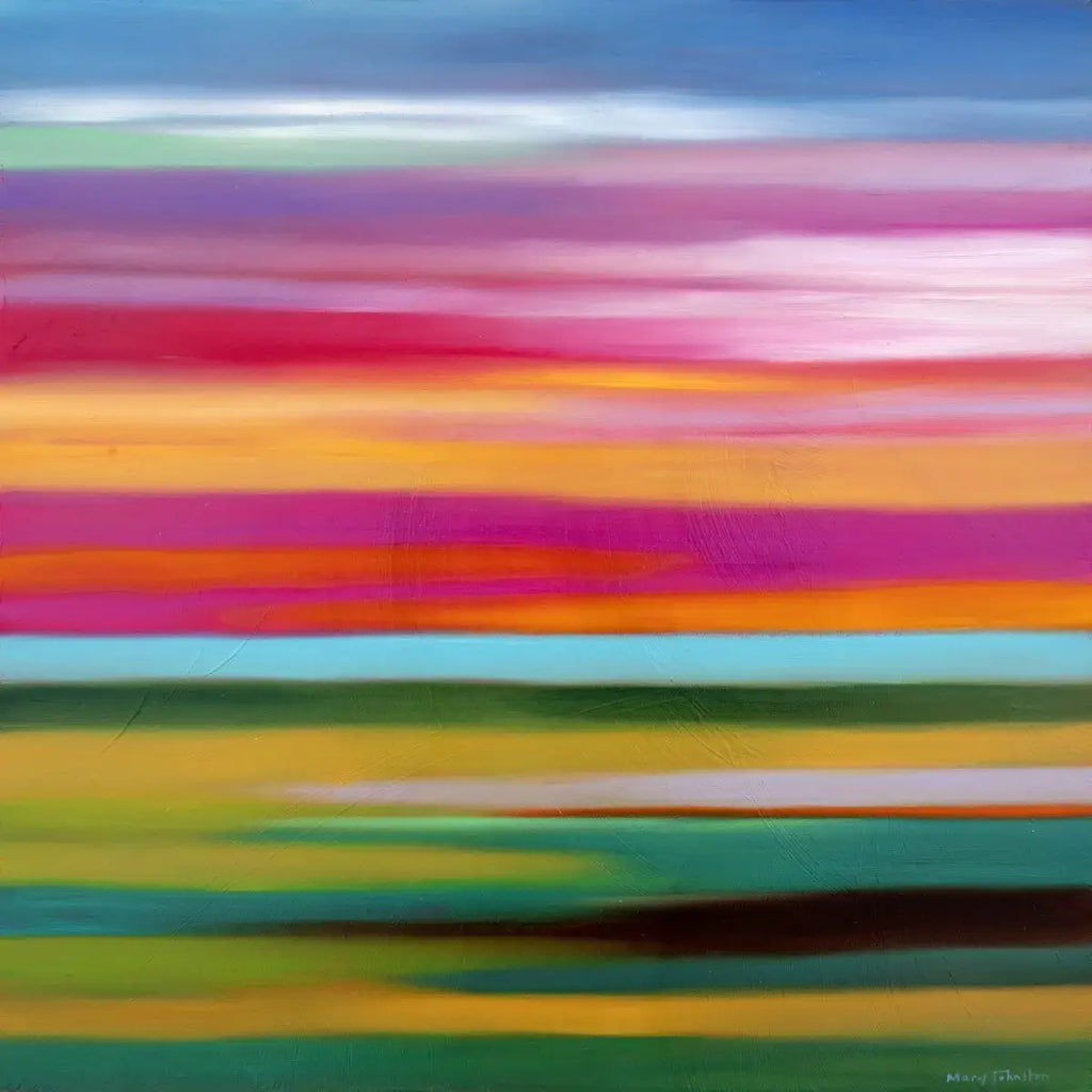 Pink in The Sky - Original - SOLD by artist Mary Johnston - Wyecliffe Galleries