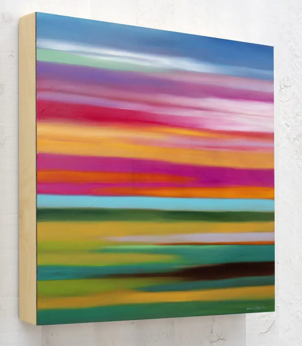 Pink in The Sky - Original - SOLD by artist Mary Johnston - Wyecliffe Galleries