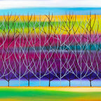 Purple Skies - Original - SOLD by artist Mary Johnston - Wyecliffe Galleries