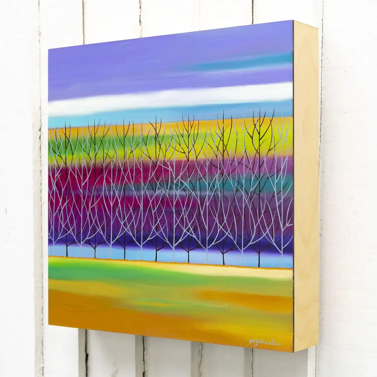 Purple Skies - Original - SOLD by artist Mary Johnston - Wyecliffe Galleries