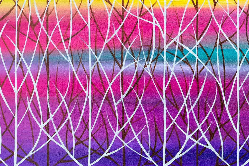 Purple Skies - Original - SOLD by artist Mary Johnston - Wyecliffe Galleries