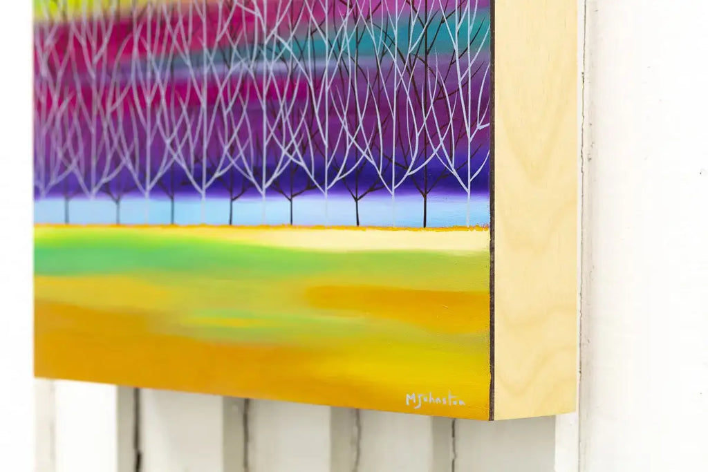 Purple Skies - Original - SOLD by artist Mary Johnston - Wyecliffe Galleries