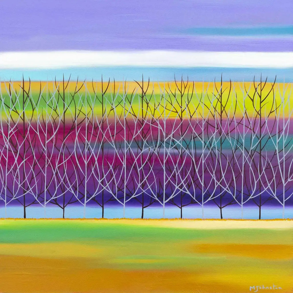 Purple Skies - Original - SOLD by artist Mary Johnston - Wyecliffe Galleries