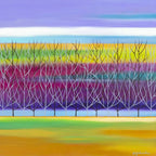 Purple Skies - Original - SOLD by artist Mary Johnston - Wyecliffe Galleries
