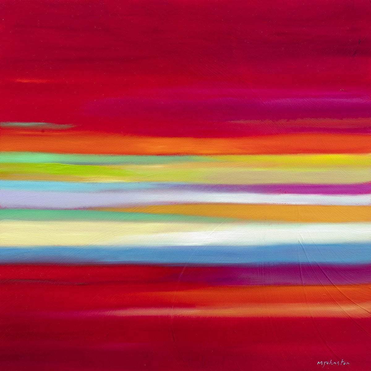 Red Skies - Original - SOLD by artist Mary Johnston - Wyecliffe Galleries