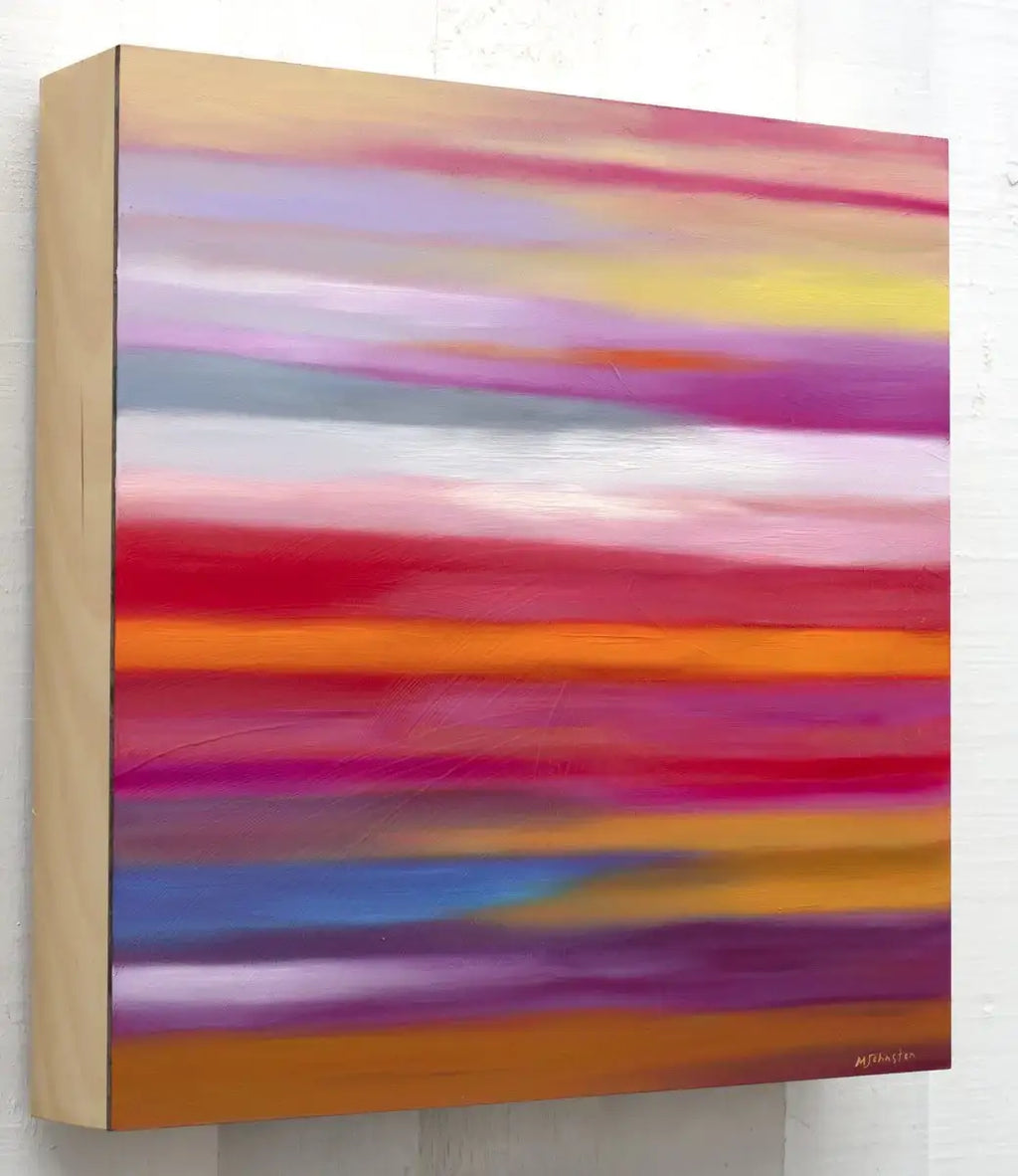 Streams of Pink - Original - SOLD by artist Mary Johnston - Wyecliffe Galleries