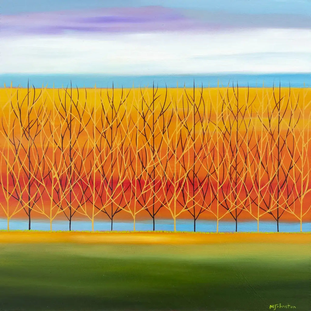 Sunset Feels - Original - SOLD by artist Mary Johnston - Wyecliffe Galleries
