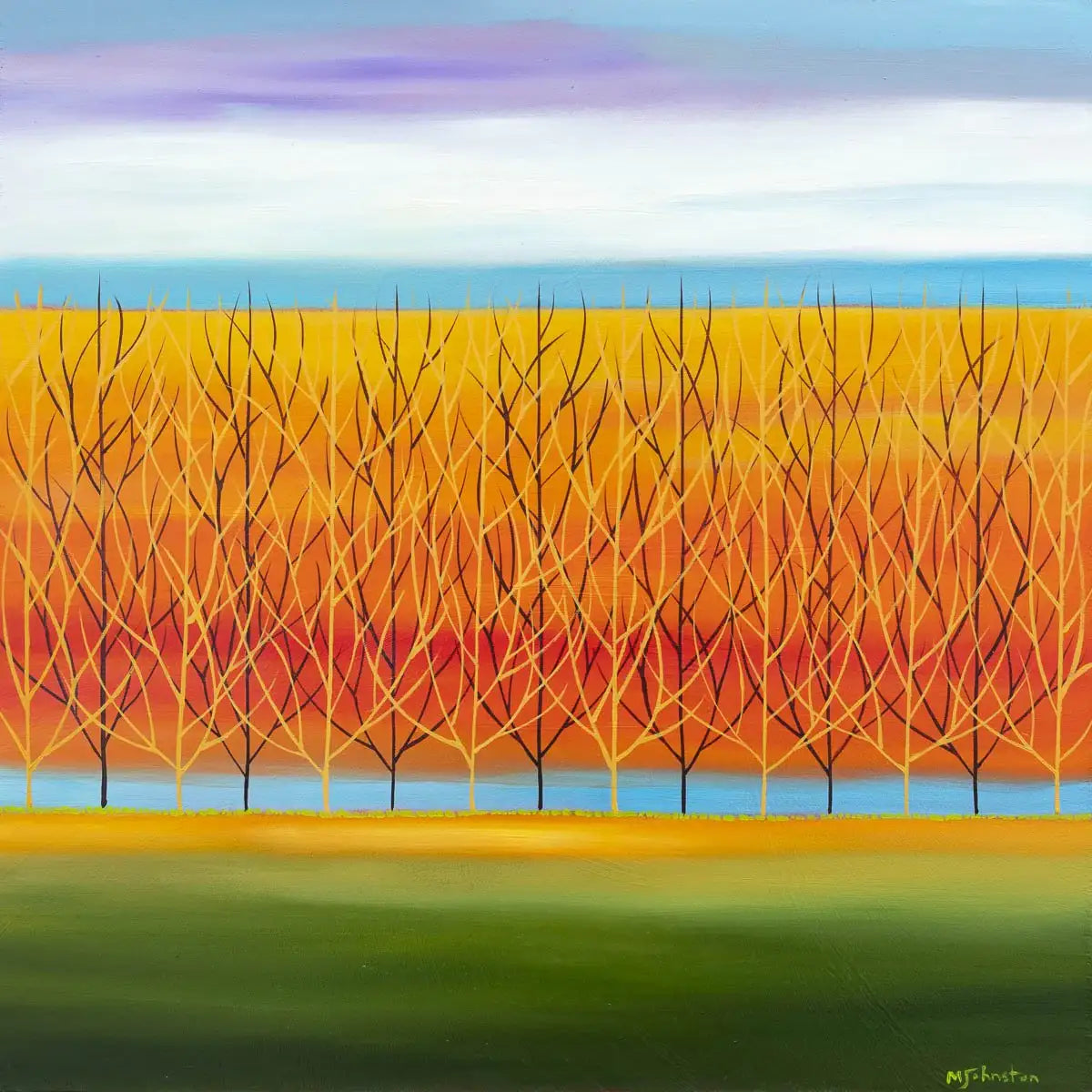 Sunset Feels - Original - SOLD by artist Mary Johnston - Wyecliffe Galleries