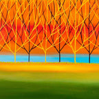 Sunset Feels - Original - SOLD by artist Mary Johnston - Wyecliffe Galleries