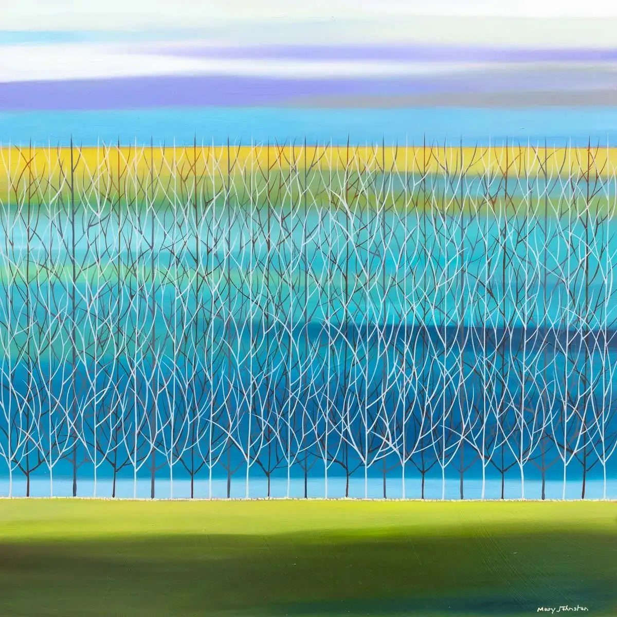 Tangled Trees - Original - SOLD by artist Mary Johnston - Wyecliffe Galleries