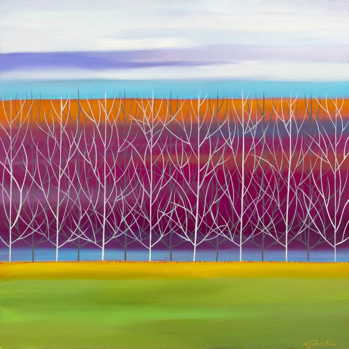 The Pink Shadows - Original - SOLD by artist Mary Johnston - Wyecliffe Galleries