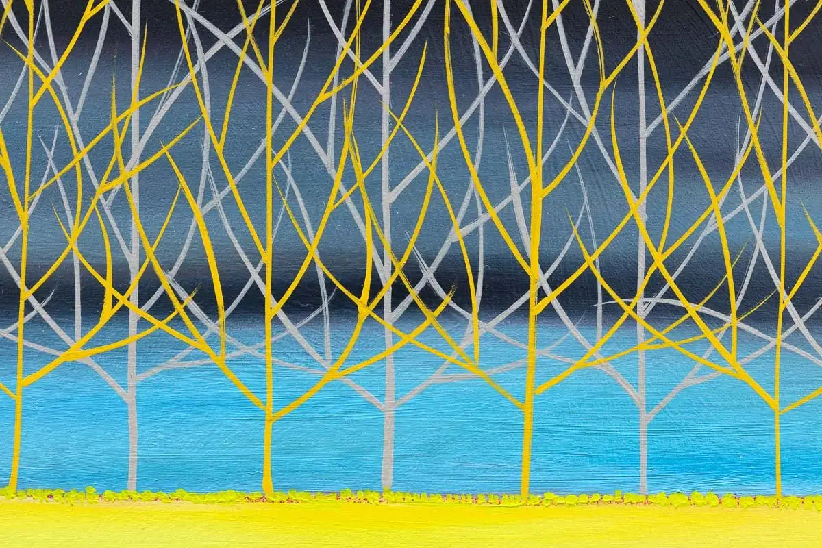 The Trees At Night - Original - SOLD by artist Mary Johnston - Wyecliffe Galleries