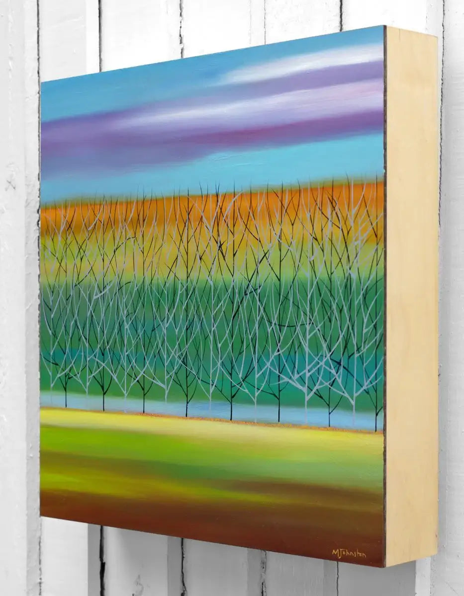 Tranquil Trees - Original - SOLD by artist Mary Johnston - Wyecliffe Galleries