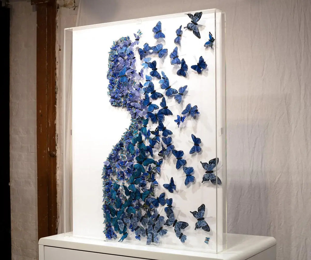 L'Homme Bleu - Original - SOLD by artist Michael Olsen - Wyecliffe Galleries