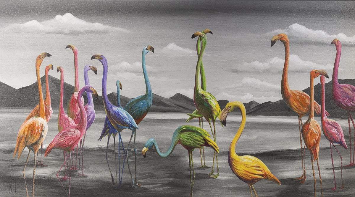 Birds of a Feather - Edition - SOLD OUT by artist Michael Summers - Wyecliffe Galleries