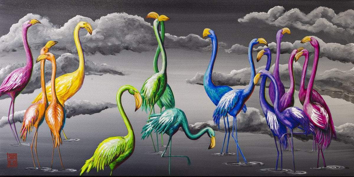 Birds of Paradise - Edition Michael Summers Standard Edition - Unframed Boxed Canvas