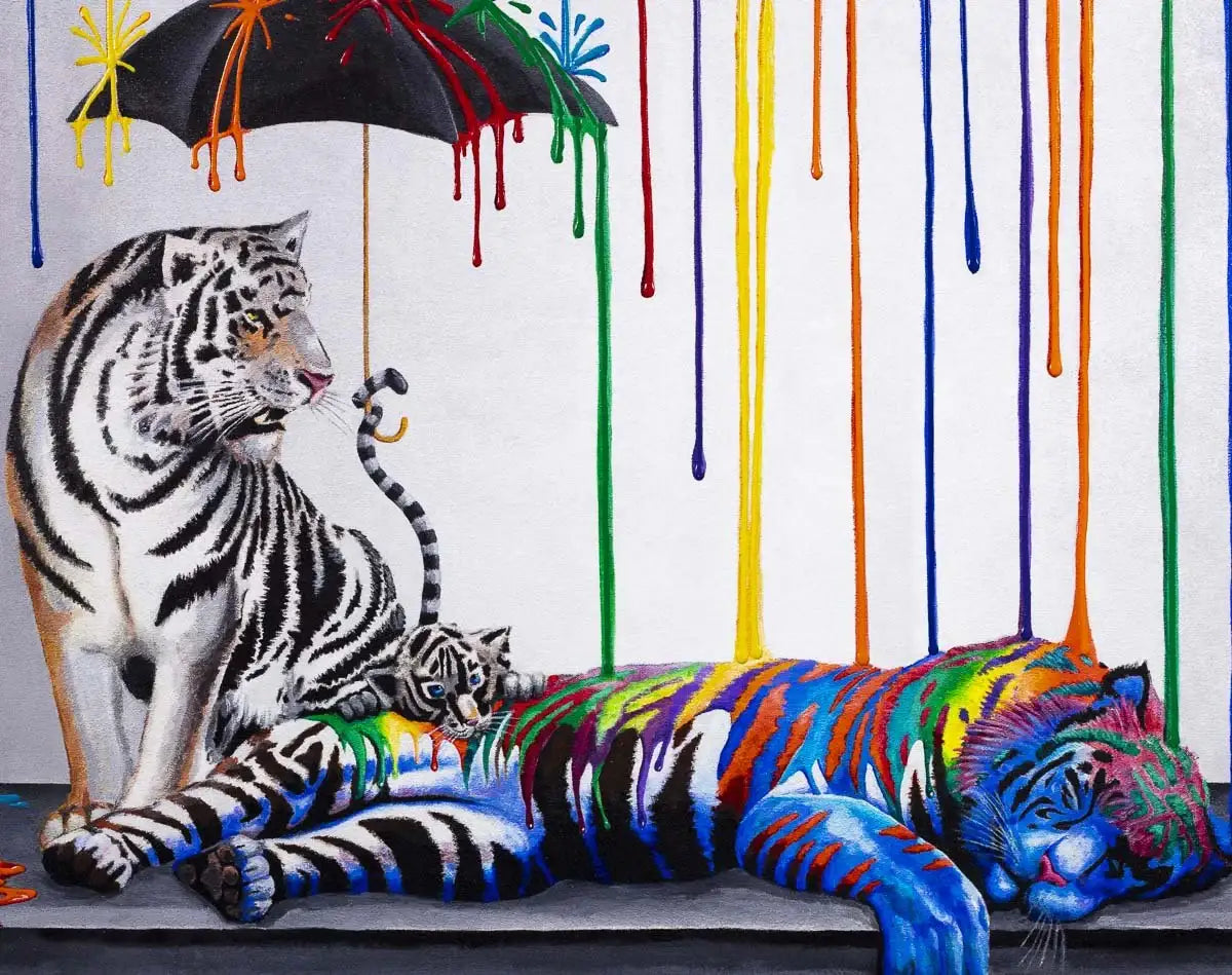 Catnap Mural - Edition - SOLD OUT by artist Michael Summers - Wyecliffe Galleries