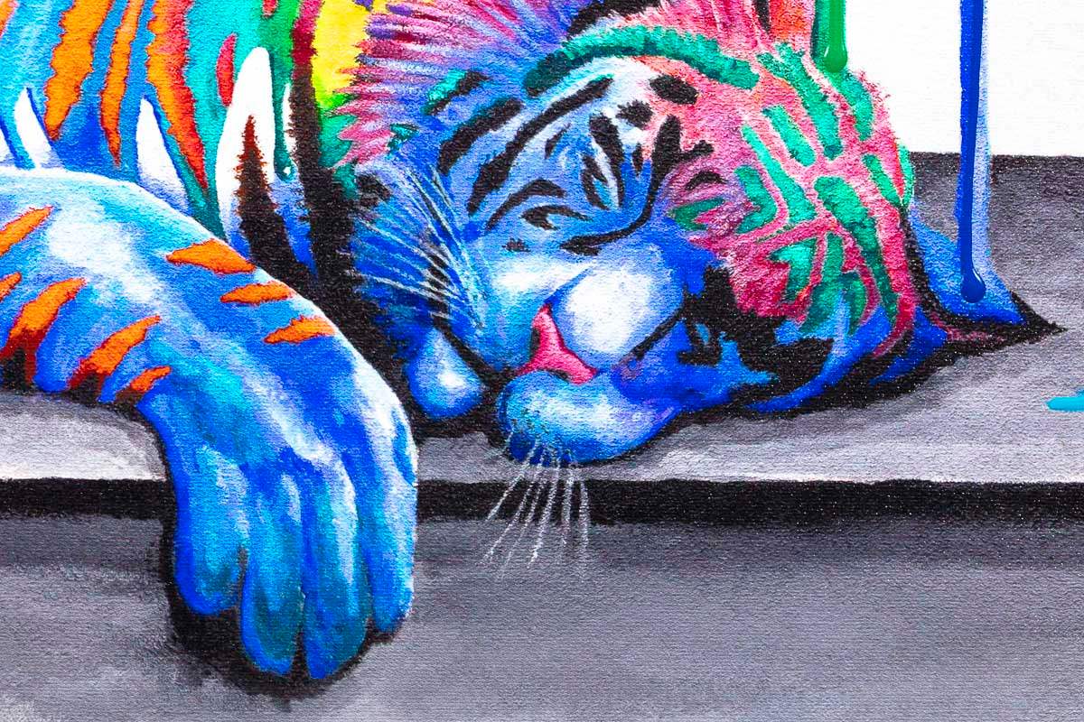 Catnap Mural - Edition - SOLD OUT by artist Michael Summers - Wyecliffe Galleries