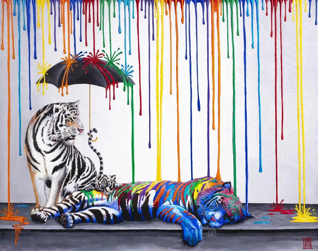 Catnap Mural - Edition - SOLD OUT by artist Michael Summers - Wyecliffe Galleries