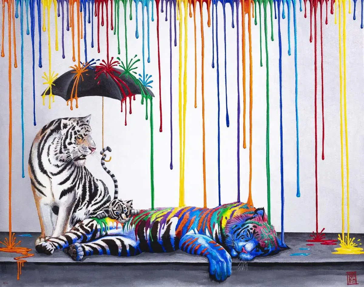 Catnap Mural - Edition - SOLD OUT by artist Michael Summers - Wyecliffe Galleries