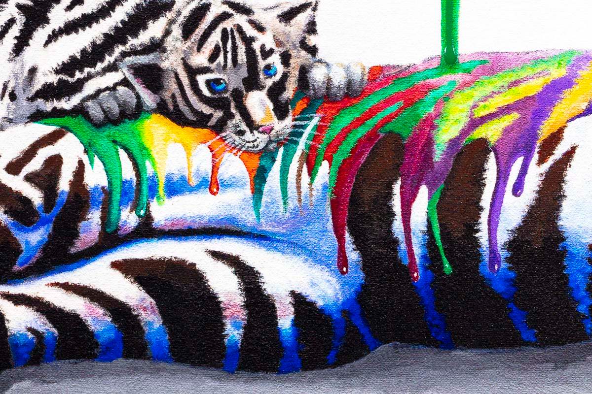 Catnap Mural - Edition - SOLD OUT by artist Michael Summers - Wyecliffe Galleries