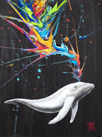 Humpback Whale I - Original - SOLD by artist Michael Summers - Wyecliffe Galleries
