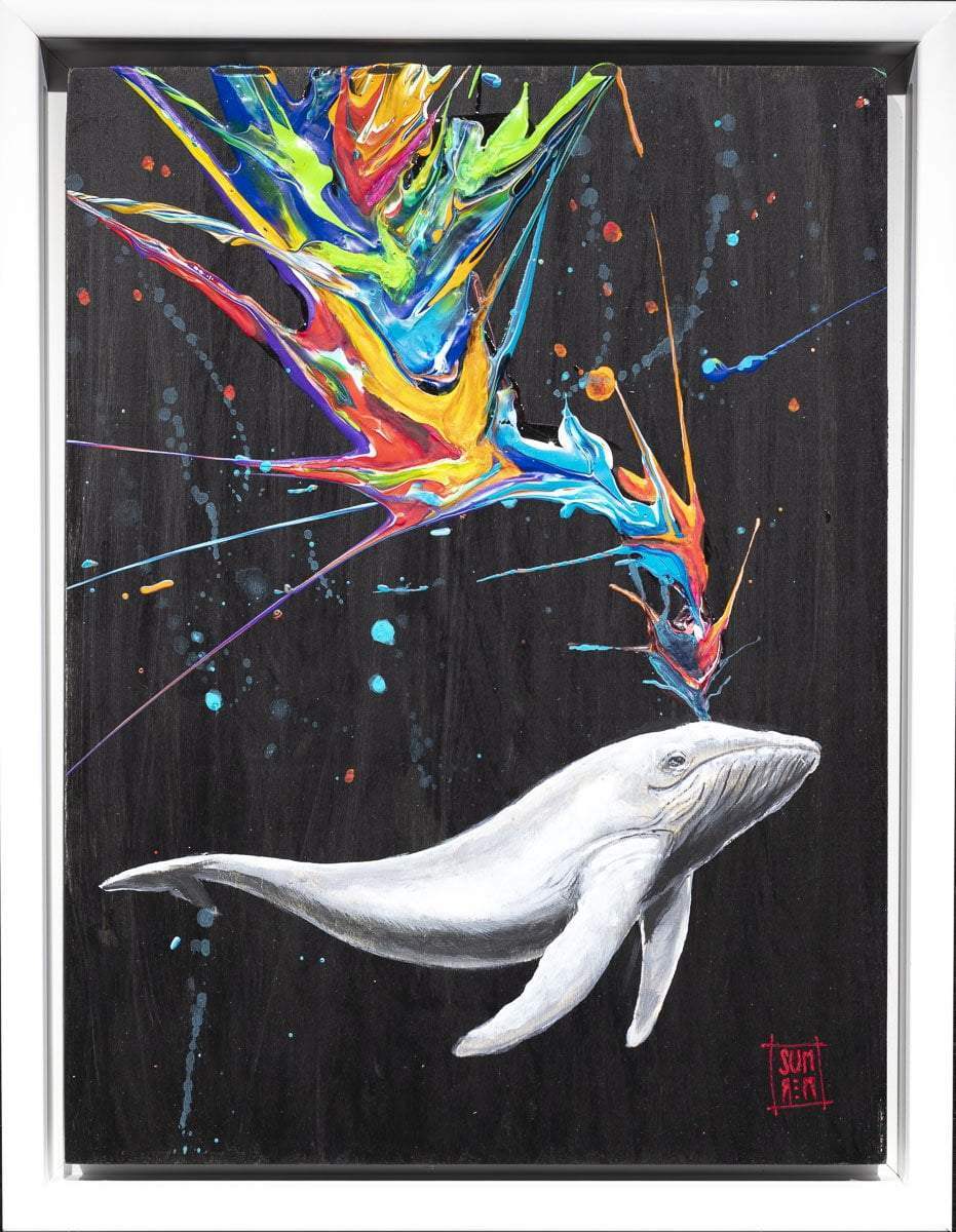 Humpback Whale I - Original - SOLD by artist Michael Summers - Wyecliffe Galleries