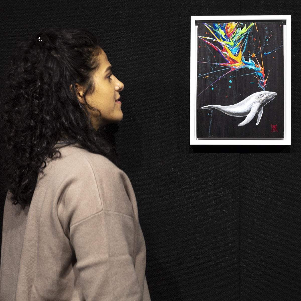 Humpback Whale I - Original - SOLD by artist Michael Summers - Wyecliffe Galleries