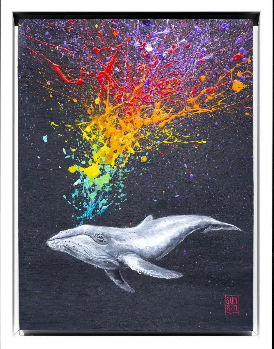 Humpback Whale II - Original - SOLD by artist Michael Summers - Wyecliffe Galleries