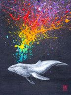 Humpback Whale II - Original - SOLD by artist Michael Summers - Wyecliffe Galleries