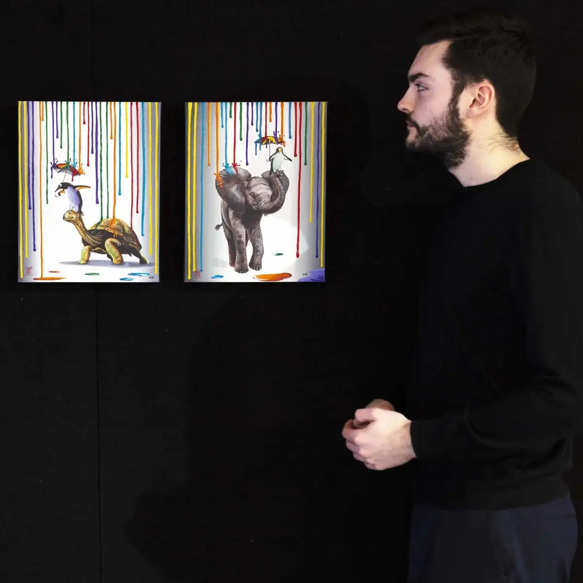 Unlikely Companions - Edition - SOLD by artist Michael Summers - Wyecliffe Galleries