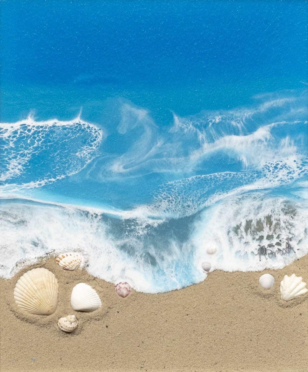 At the Seaside - Original - SOLD by artist Michelle Smith - Wyecliffe Galleries