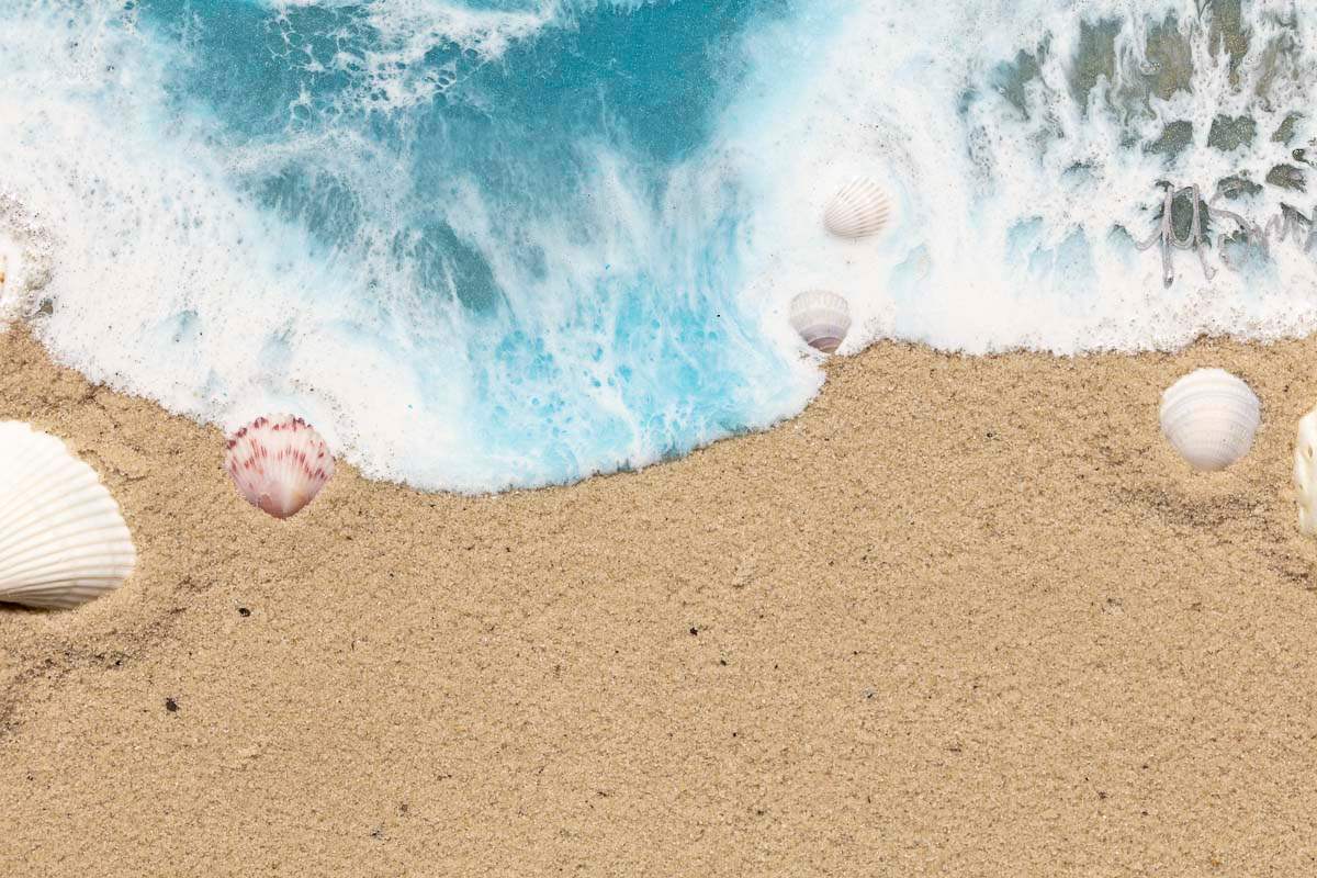 At the Seaside - Original - SOLD by artist Michelle Smith - Wyecliffe Galleries