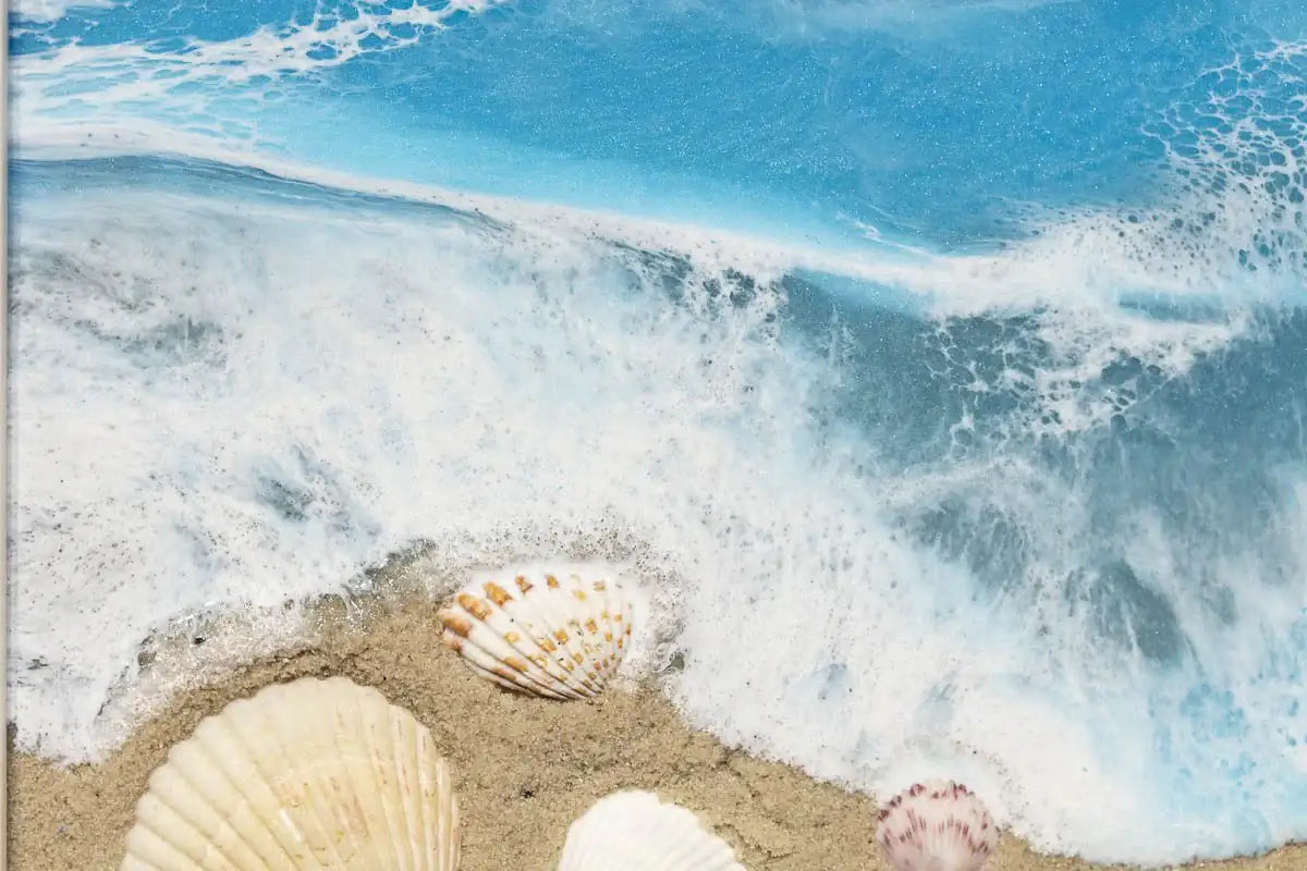 At the Seaside - Original - SOLD by artist Michelle Smith - Wyecliffe Galleries