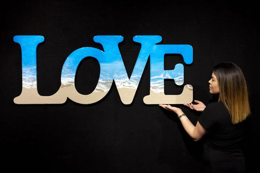 L.O.V.E - Original - SOLD by artist Michelle Smith - Wyecliffe Galleries