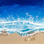 Love on the Beachfront - Original - SOLD by artist Michelle Smith - Wyecliffe Galleries