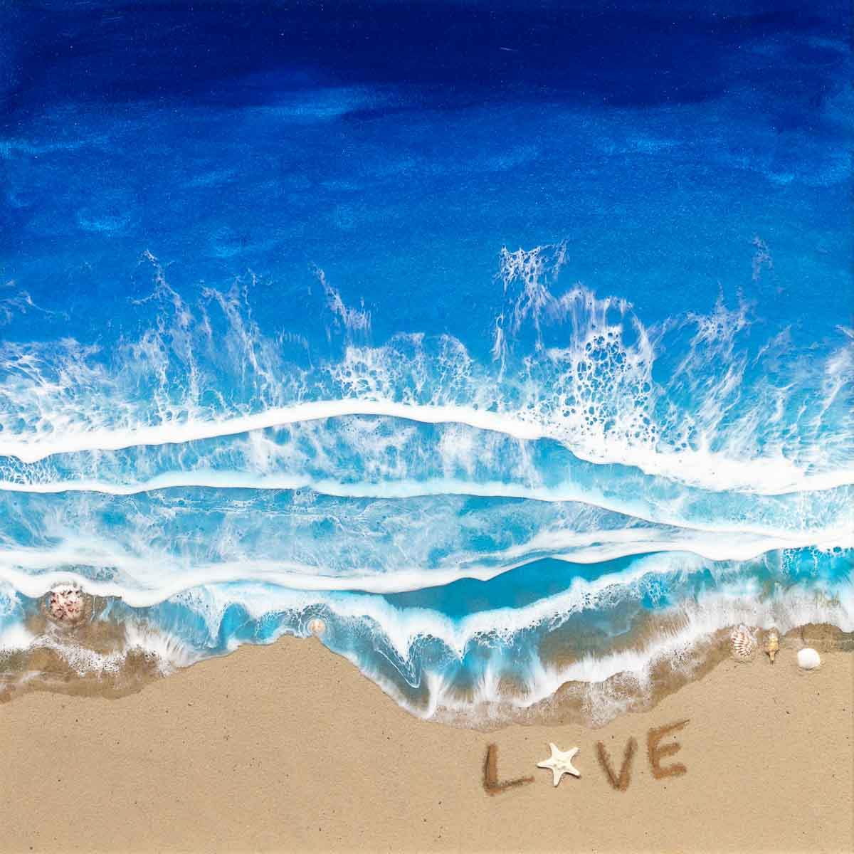 Love on the Beachfront - Original - SOLD by artist Michelle Smith - Wyecliffe Galleries