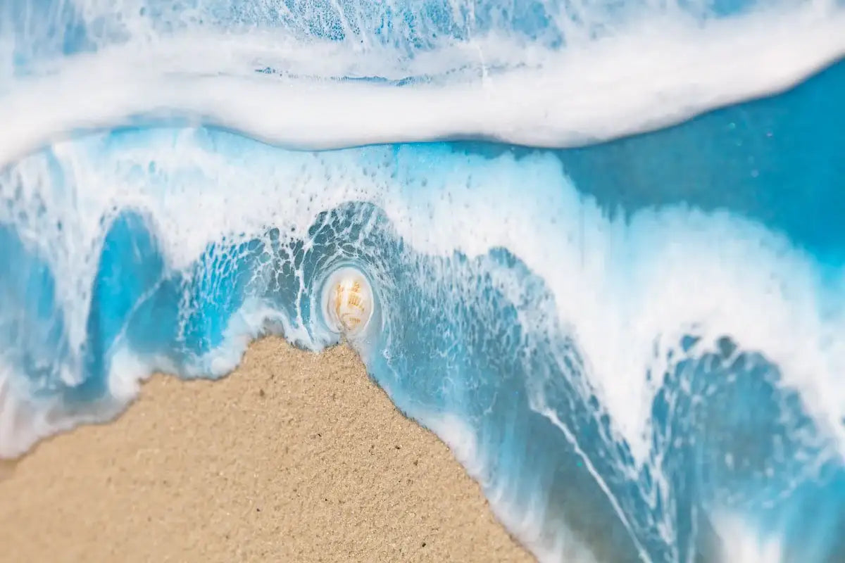 Love on the Beachfront - Original - SOLD by artist Michelle Smith - Wyecliffe Galleries