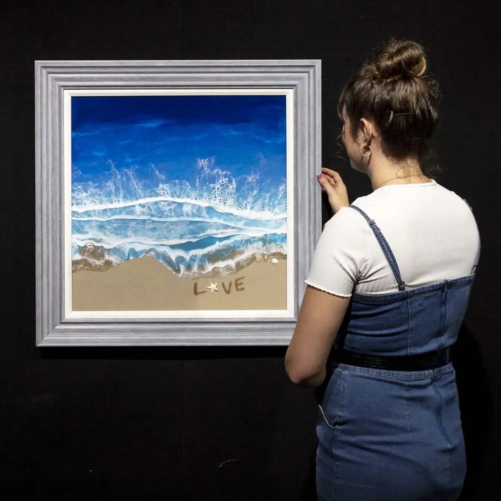 Love on the Beachfront - Original - SOLD by artist Michelle Smith - Wyecliffe Galleries