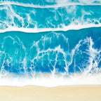 Turquoise Waves - Original - SOLD by artist Michelle Smith - Wyecliffe Galleries