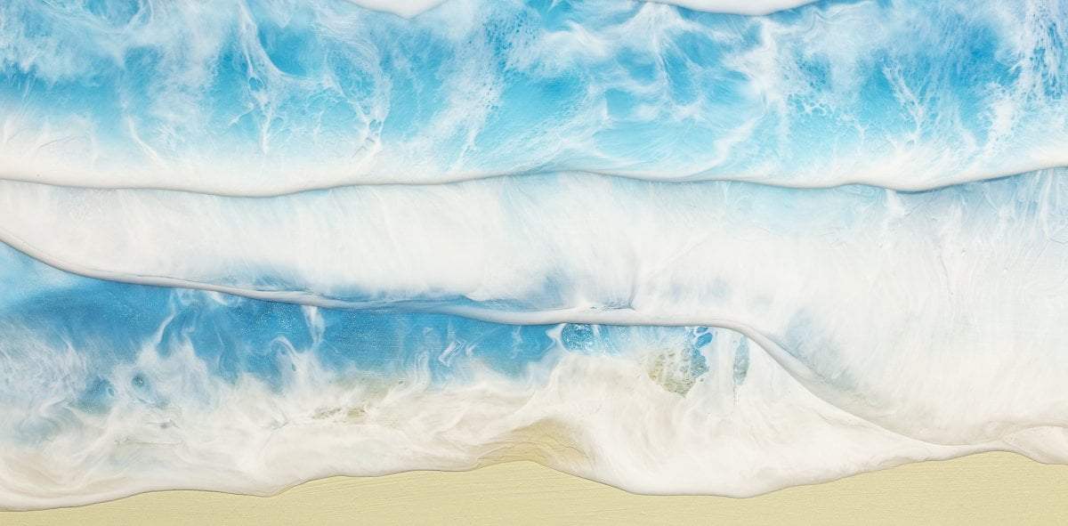 Watching the Waves - Original - SOLD by artist Michelle Smith - Wyecliffe Galleries