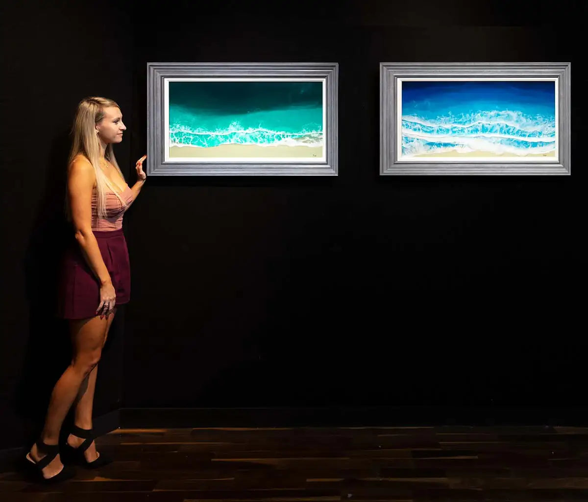 Watching the Waves - Original - SOLD by artist Michelle Smith - Wyecliffe Galleries