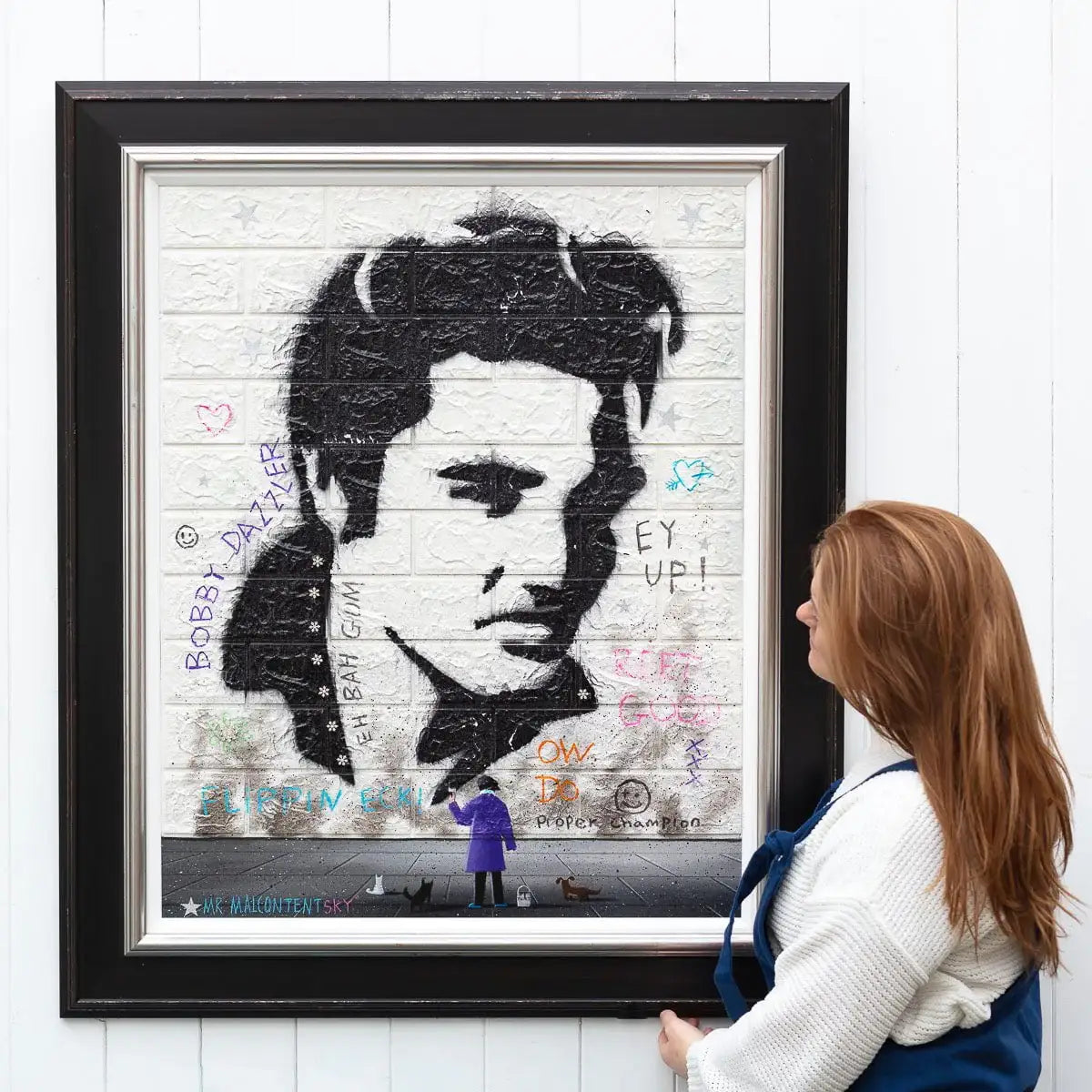 A Little Less Conversation - Original by artist Mr Malcontent - Wyecliffe Galleries