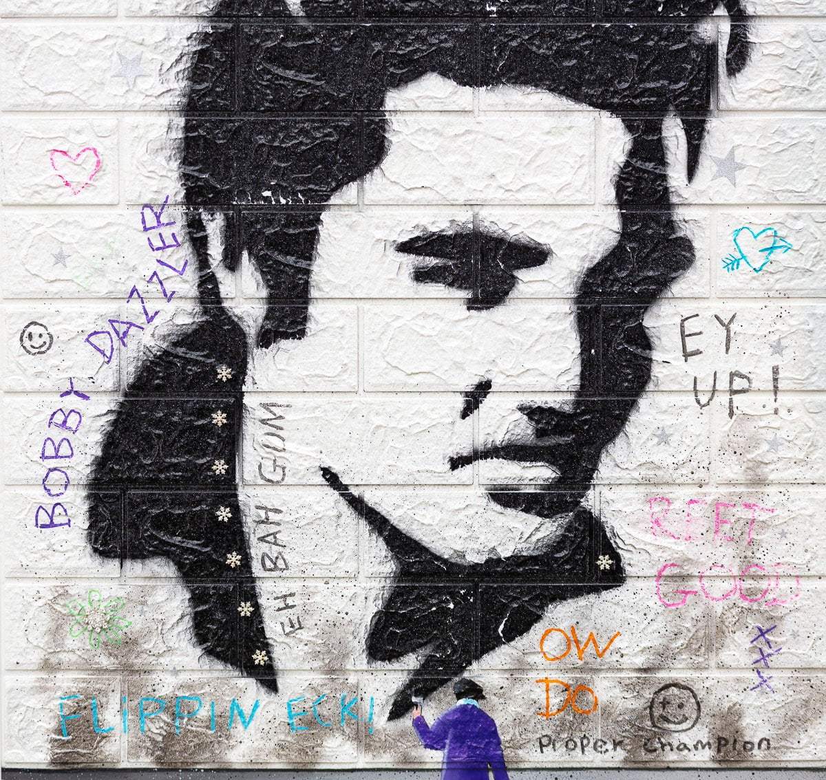 A Little Less Conversation - Original by artist Mr Malcontent - Wyecliffe Galleries