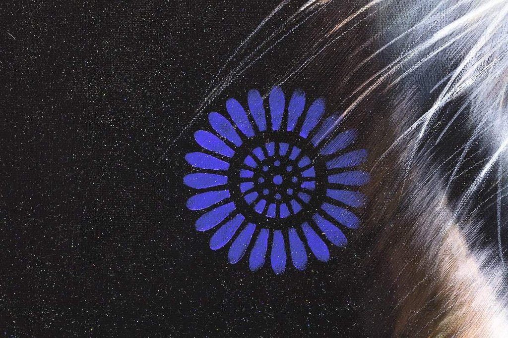 Amber Eyes - Original - SOLD by artist Mr Malcontent - Wyecliffe Galleries