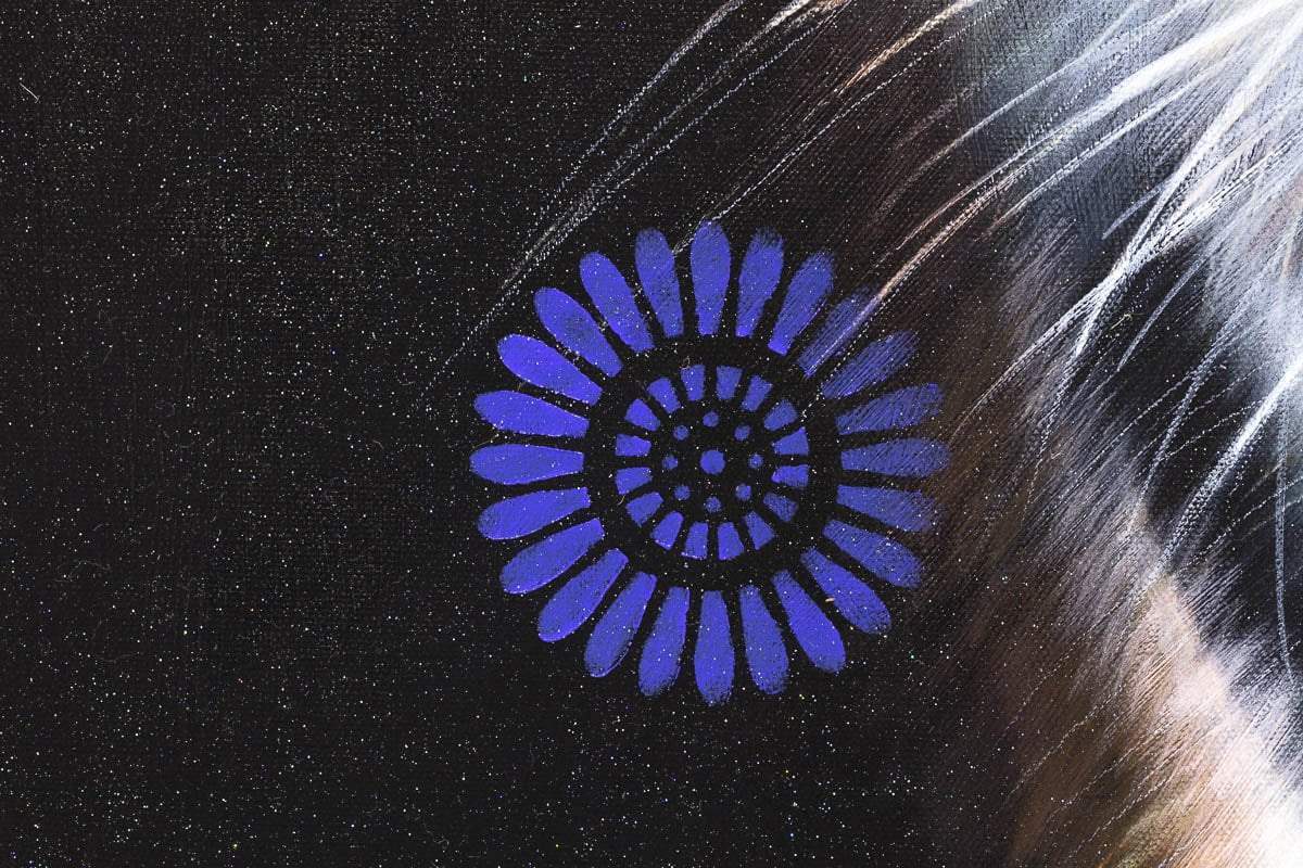 Amber Eyes - Original - SOLD by artist Mr Malcontent - Wyecliffe Galleries