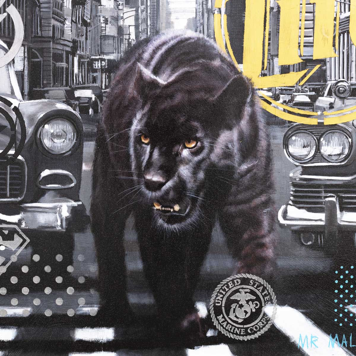 Black Panther - Original Mr Malcontent Framed