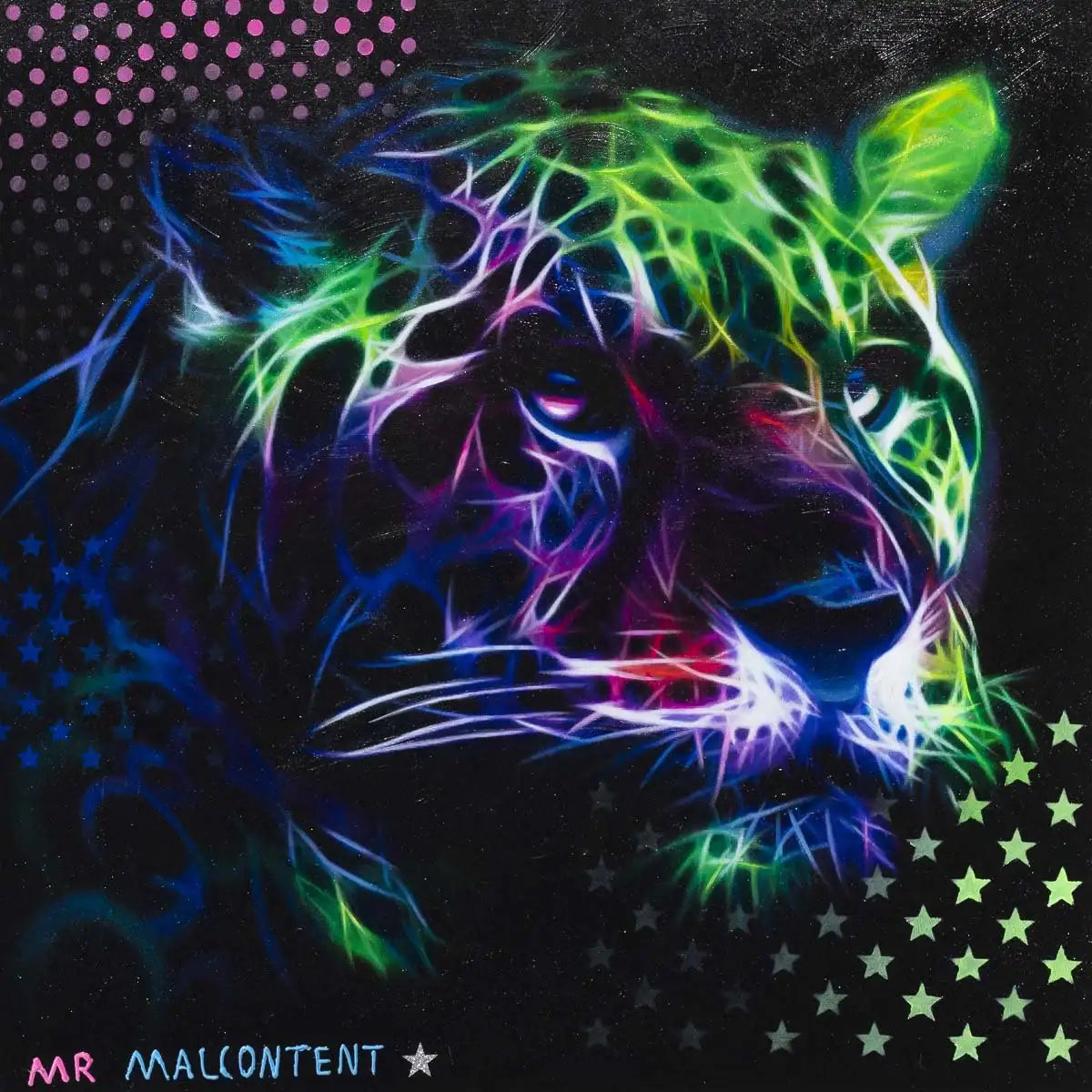 Blazing Stare - Original - SOLD by artist Mr Malcontent - Wyecliffe Galleries